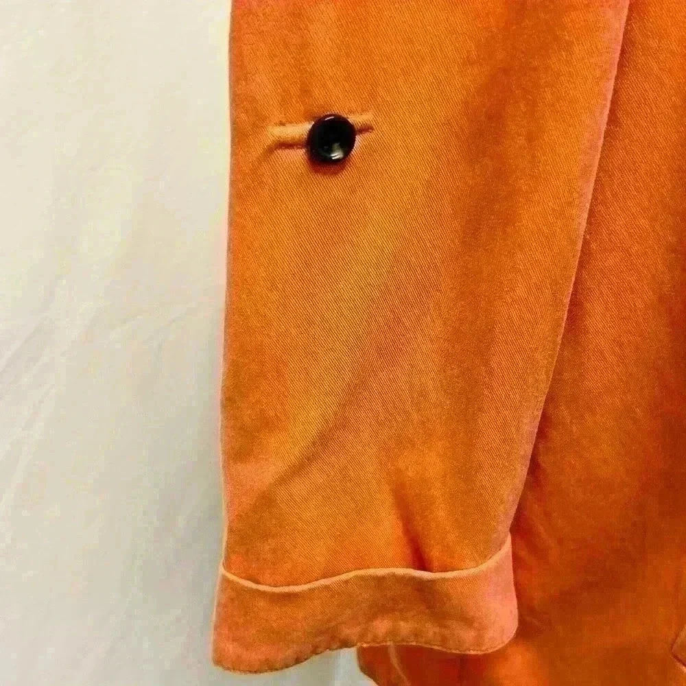 Chico's Ochre Ruffle Women’s Jacket Size 1 with inside pockets - Picture 9 of 15